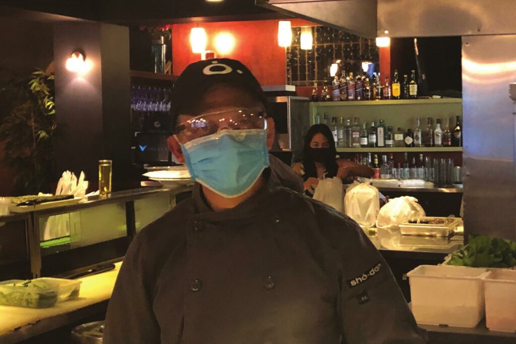 Chef and Owner Romeo in full protective gear.