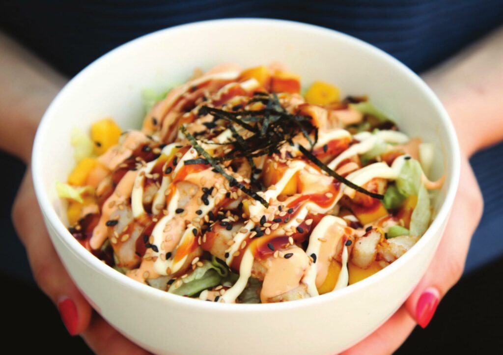 One of the delicious Poke bowls.