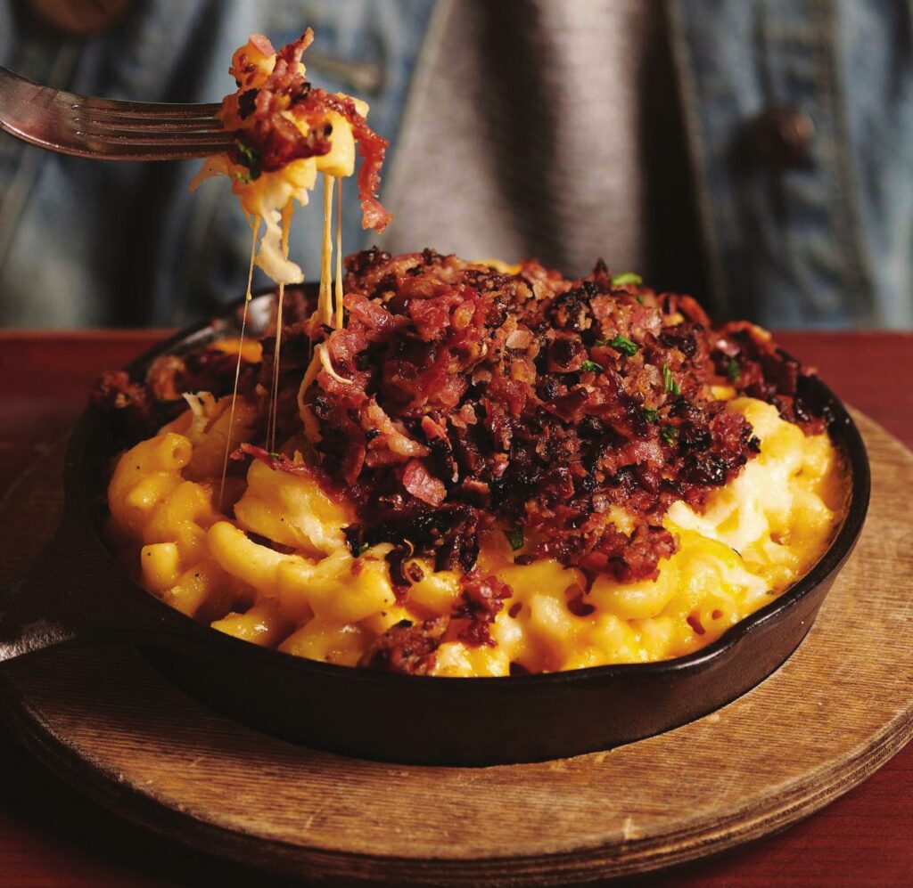 The smoked meat macaroni and cheese is just one of Reuben’s specialties