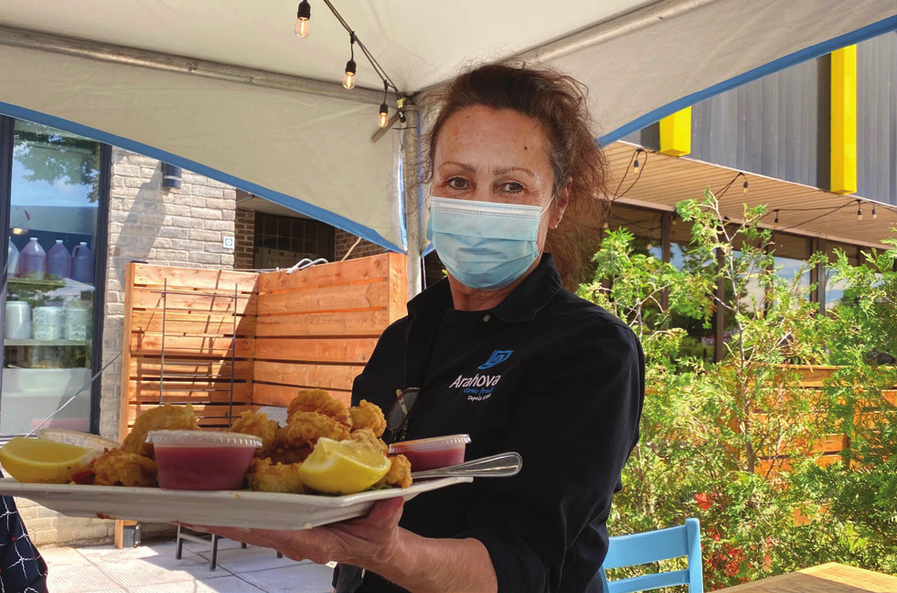 Madonne has been a server at Arahova
Chomedey for 23 years