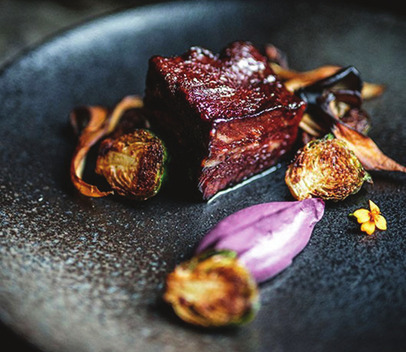A meat dish from Auberge Saint-Gabriel
