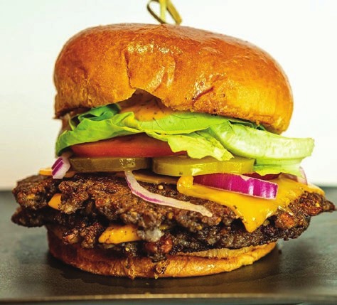 Delicious vegan burger at 4400 Wellington
