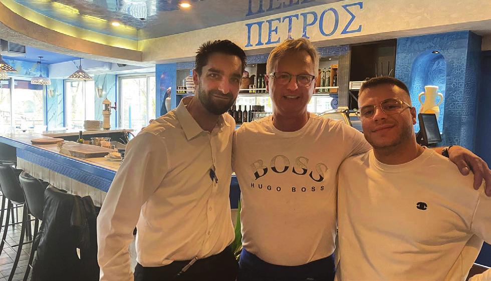 Ted Dranias with son Gennaro and partner Max Terriault