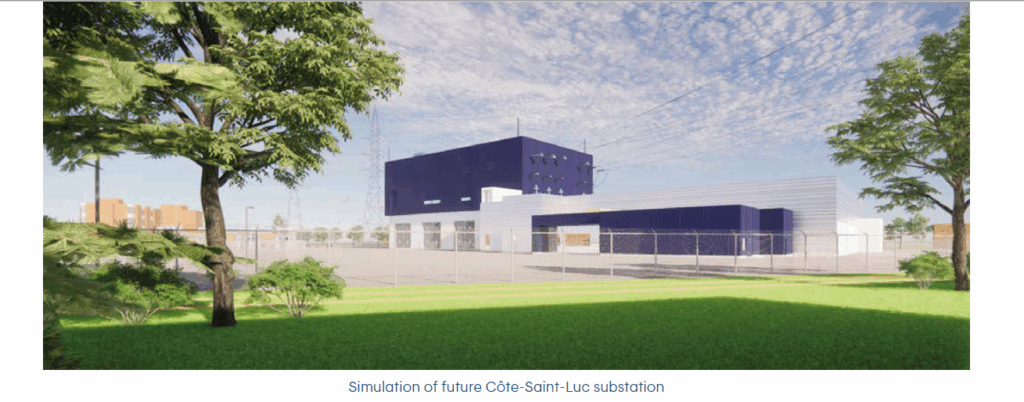 Simulation of future Côte-Saint-Luc substation