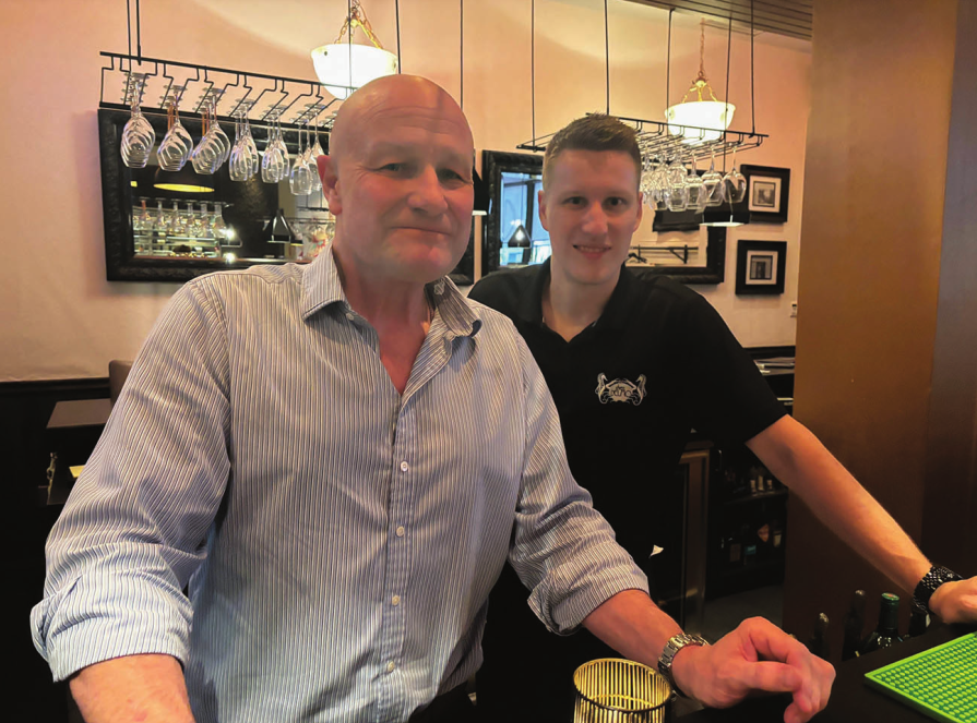 Benoit Dessureault and his son William at Chez Delmo