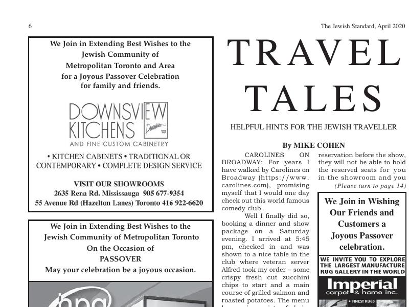 Carolines And The Algonquin NYC