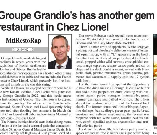 Chez Lionel And Ottawa Notes