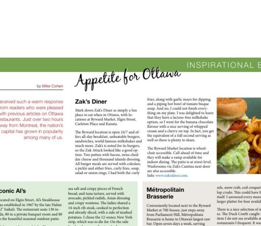 Ottawa Eats Zaks Als And Metropolitain Brasserie