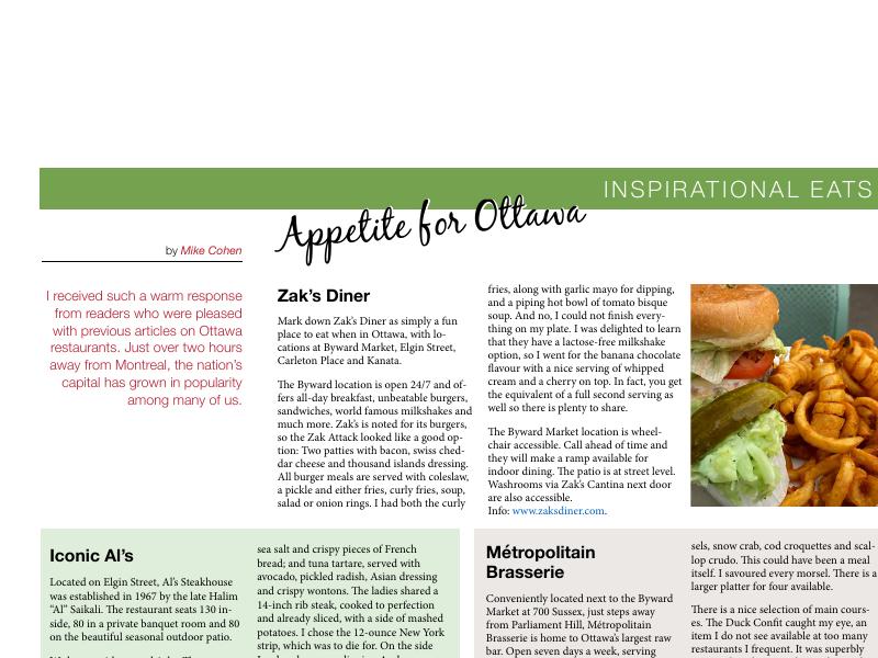 Ottawa Eats Zaks Als And Metropolitain Brasserie